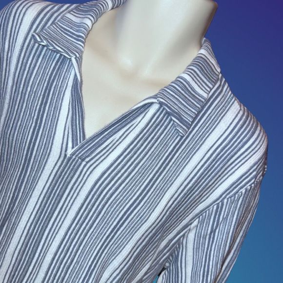 NWT Abercrombie & Fitch Striped Johnny Collar Short Sleeve Sweater Polo Medium - Picture 1 of 4